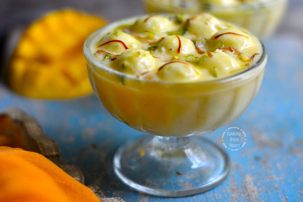 Mango Angoori Rasmalai | Mango Rasmalai | Cooking From Heart