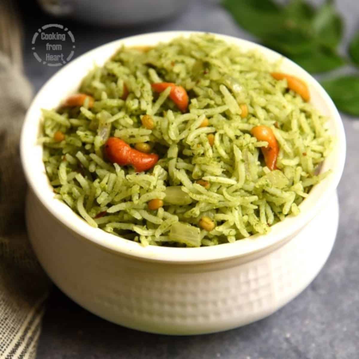 Coriander Rice | Cilantro Rice | Coriander Pulao - Cooking From Heart